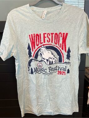 Wolfstock Music Festival 2021 Graphic Tee - Light Blue, Red, Navy